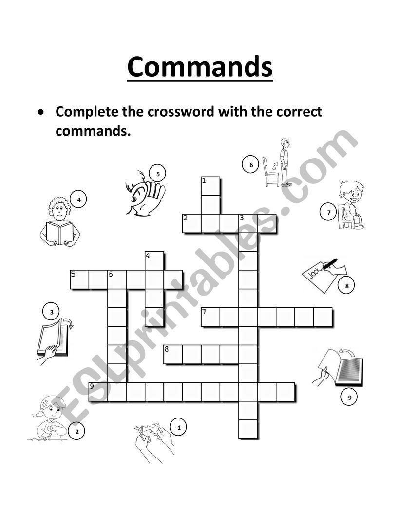 Commands worksheet