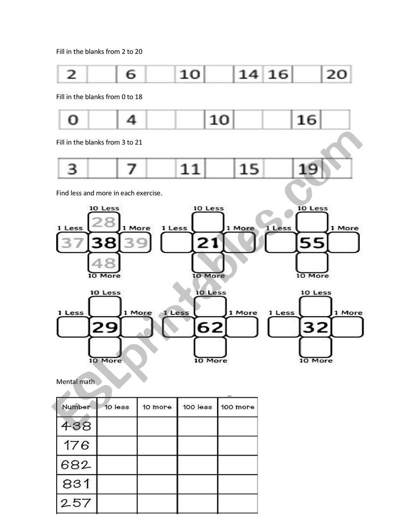 Numbers - ESL worksheet by Lia luna