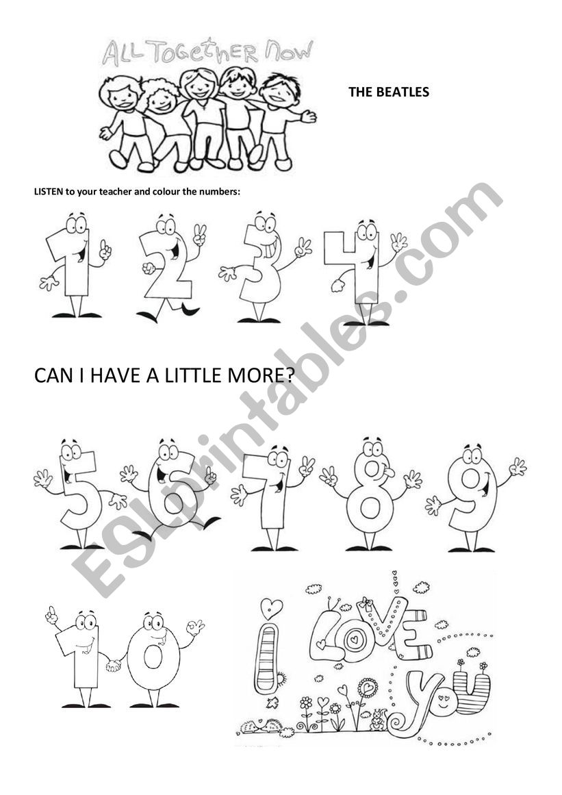 All Together Now worksheet