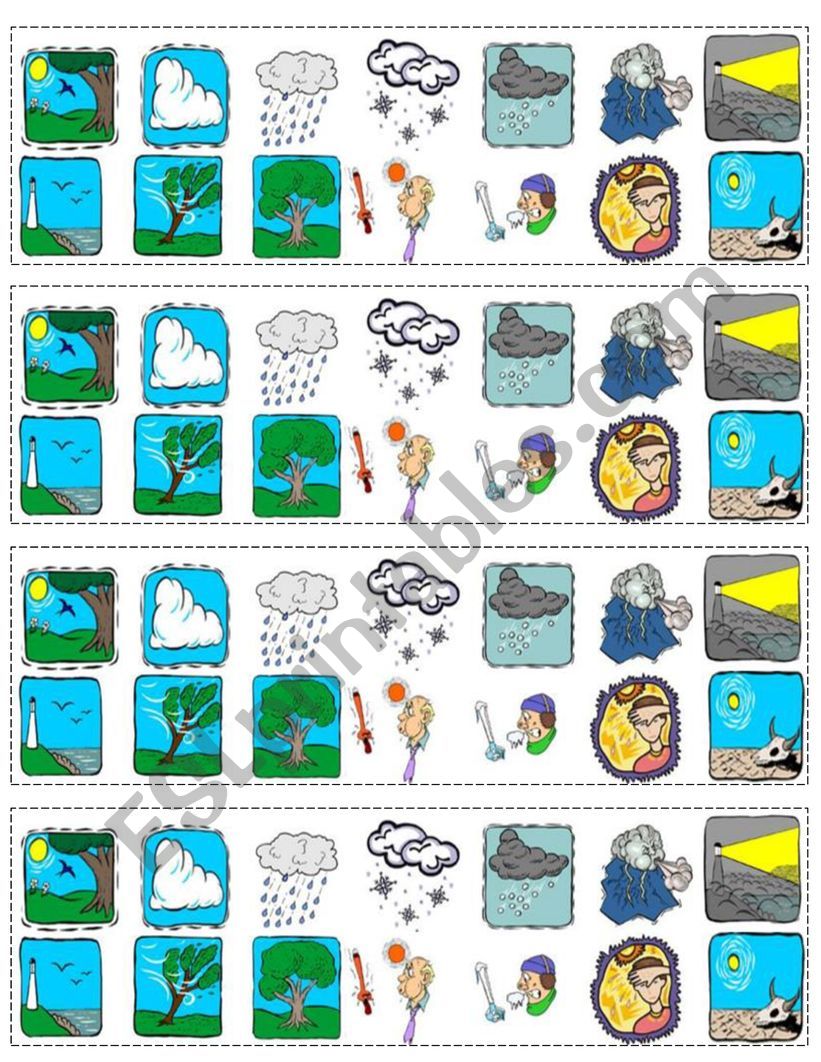 Weather Vocabulary Handout worksheet