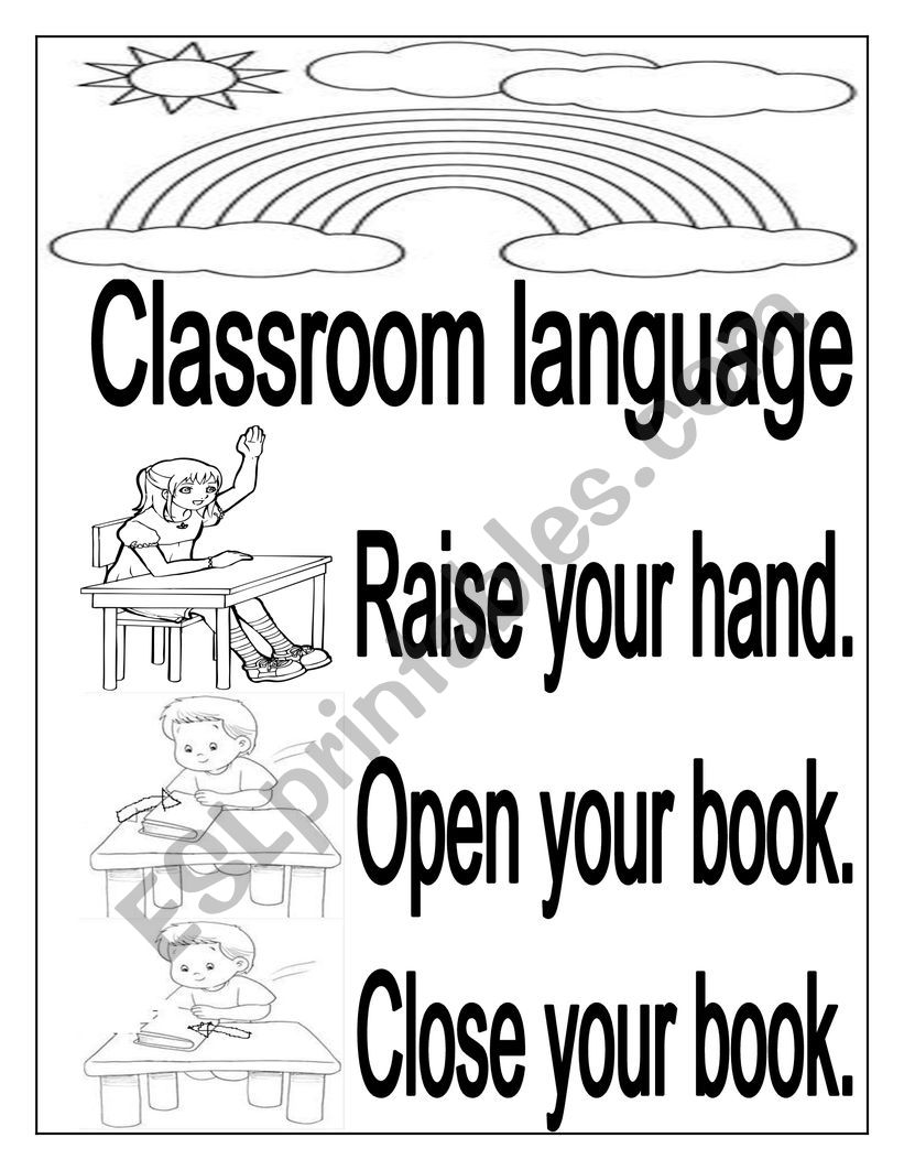 Classroom language worksheet