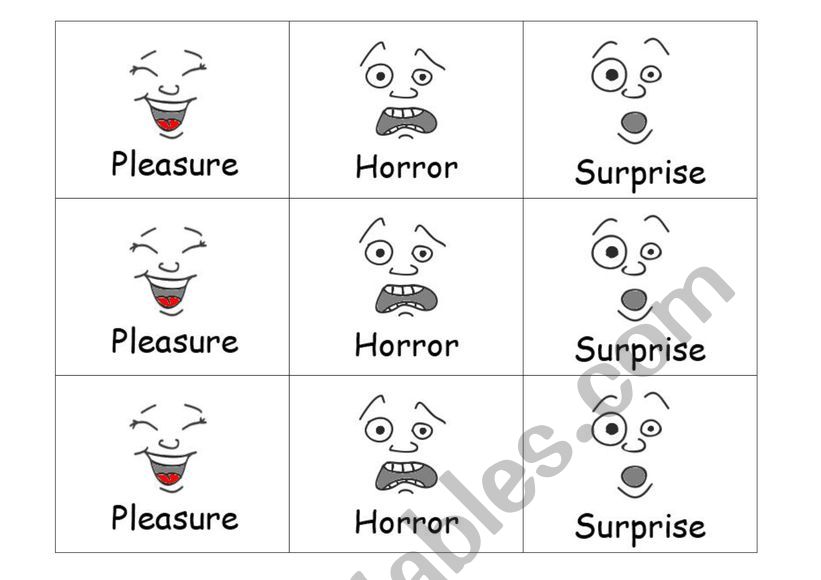 Emotion Cards for practicing responses to news