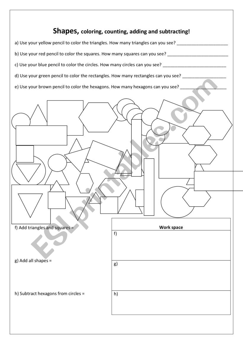 Shapes worksheet