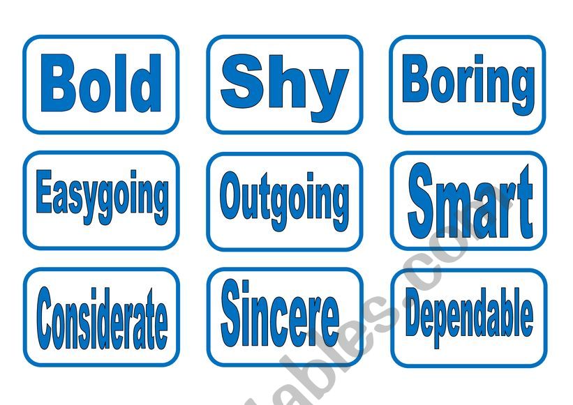 Synonym Snap: Adjectives of Personality