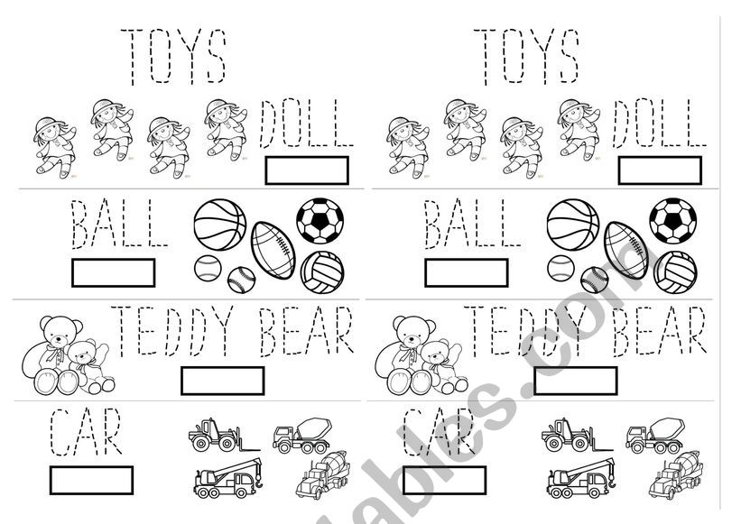 Toys worksheet