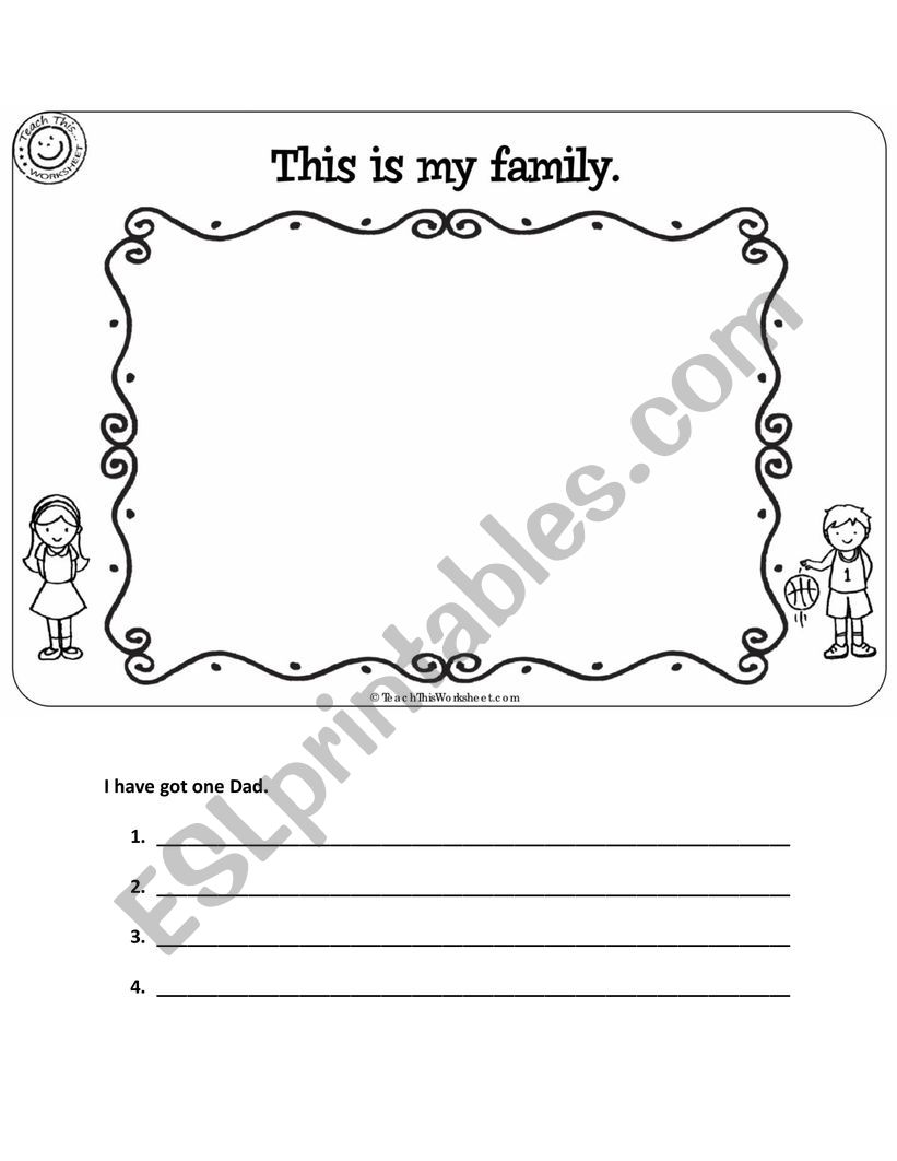 Family Members worksheet