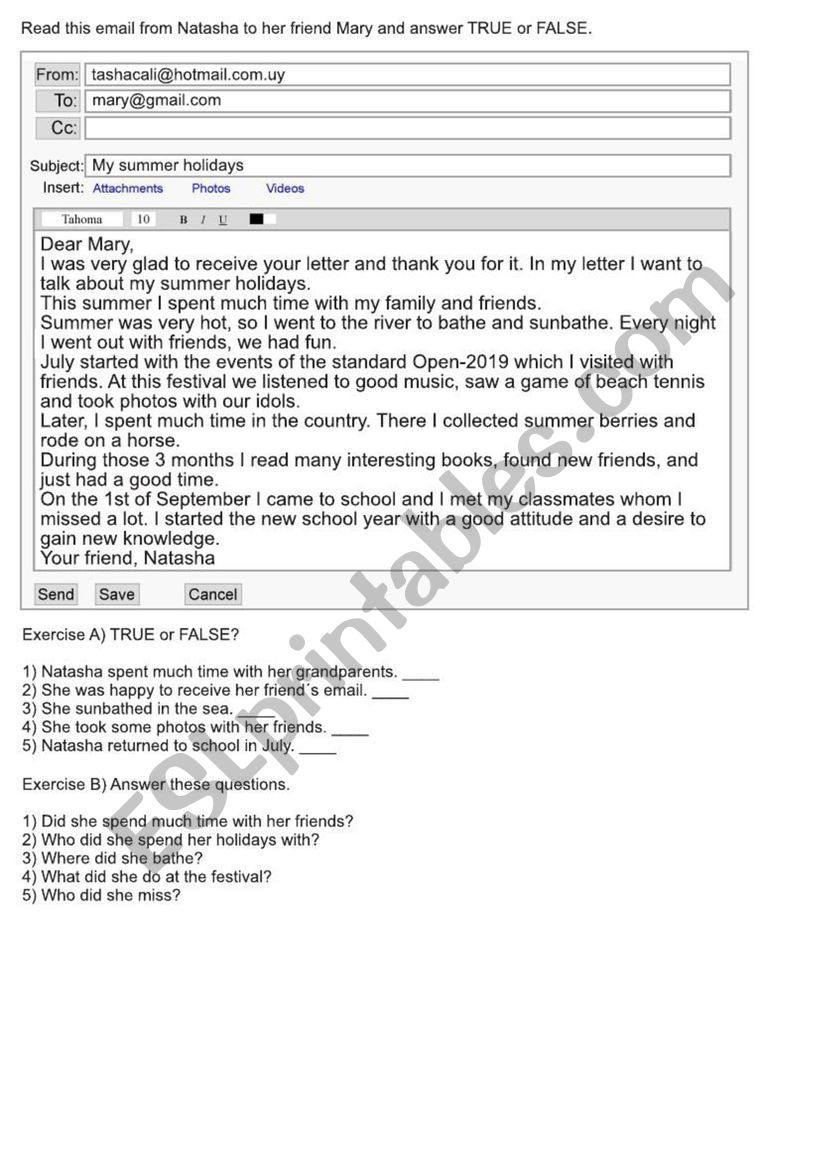 Past Simple Diagnosis test worksheet