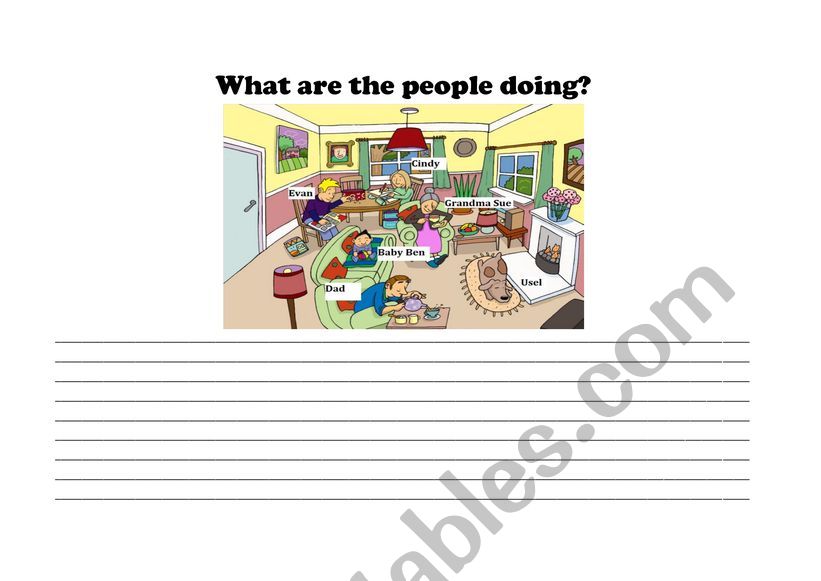 present continuous worksheet