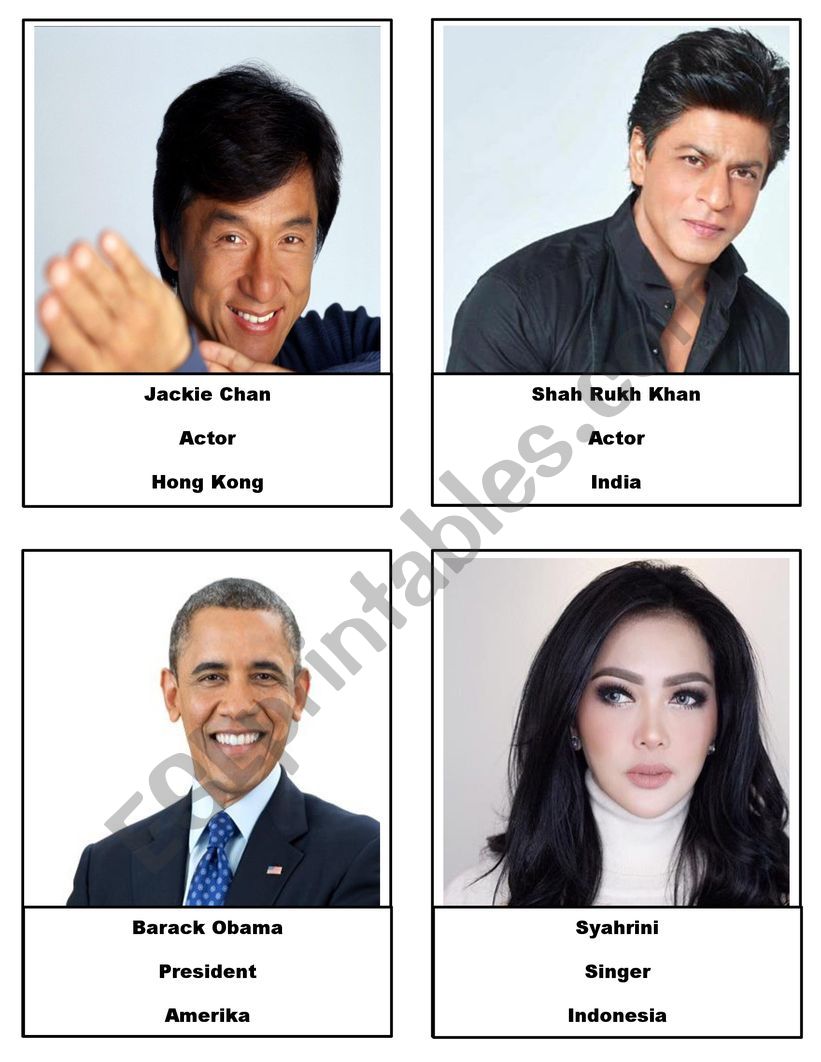 Famous People worksheet