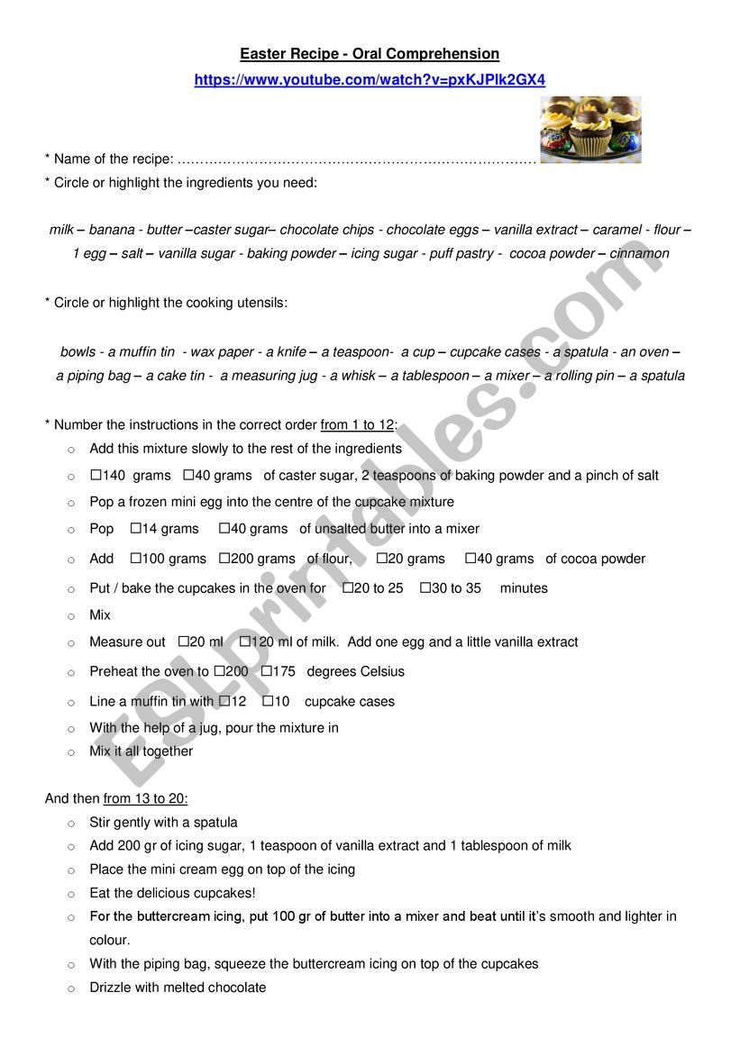 Zoellas Easter Cupcakes Recipe
