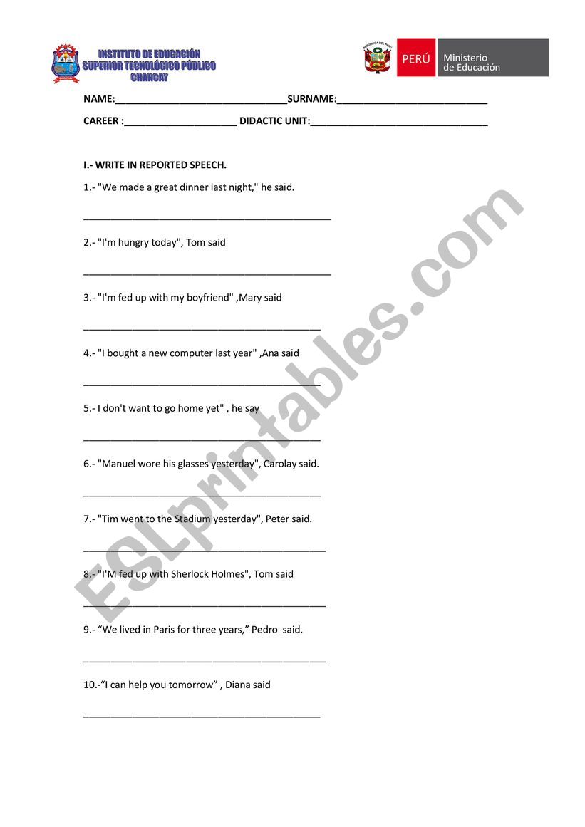 simple presennt worksheet
