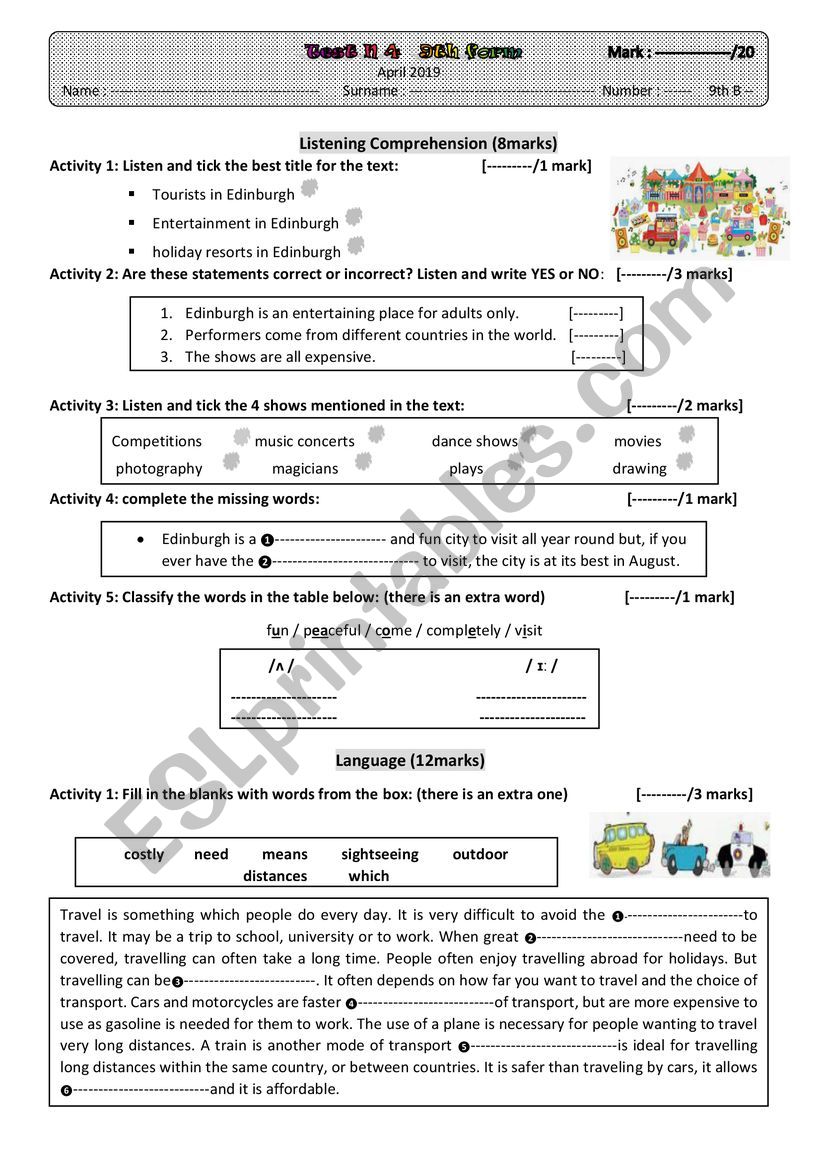 entertainment and services test 4 term 3