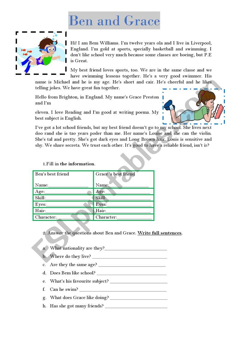 Hobbies and sports  worksheet