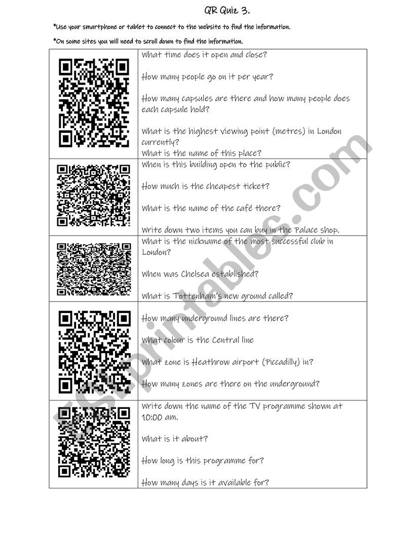 QR Quiz 3 worksheet