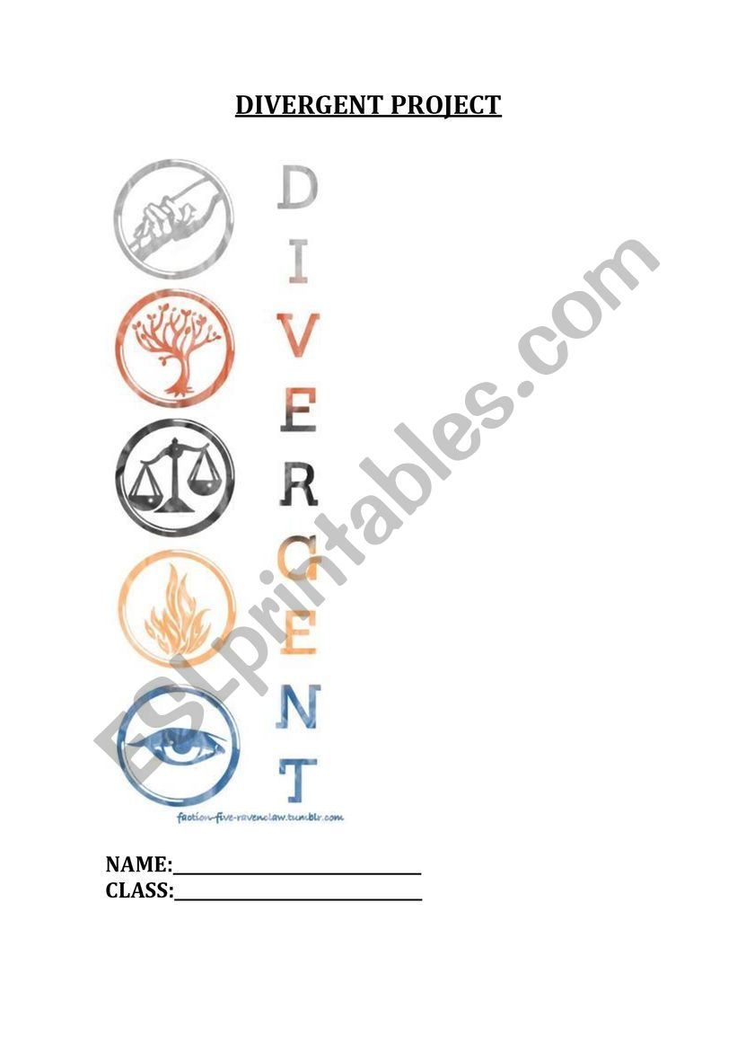Divergent Project  worksheet