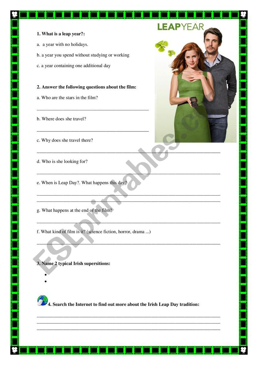 Leap Year worksheet