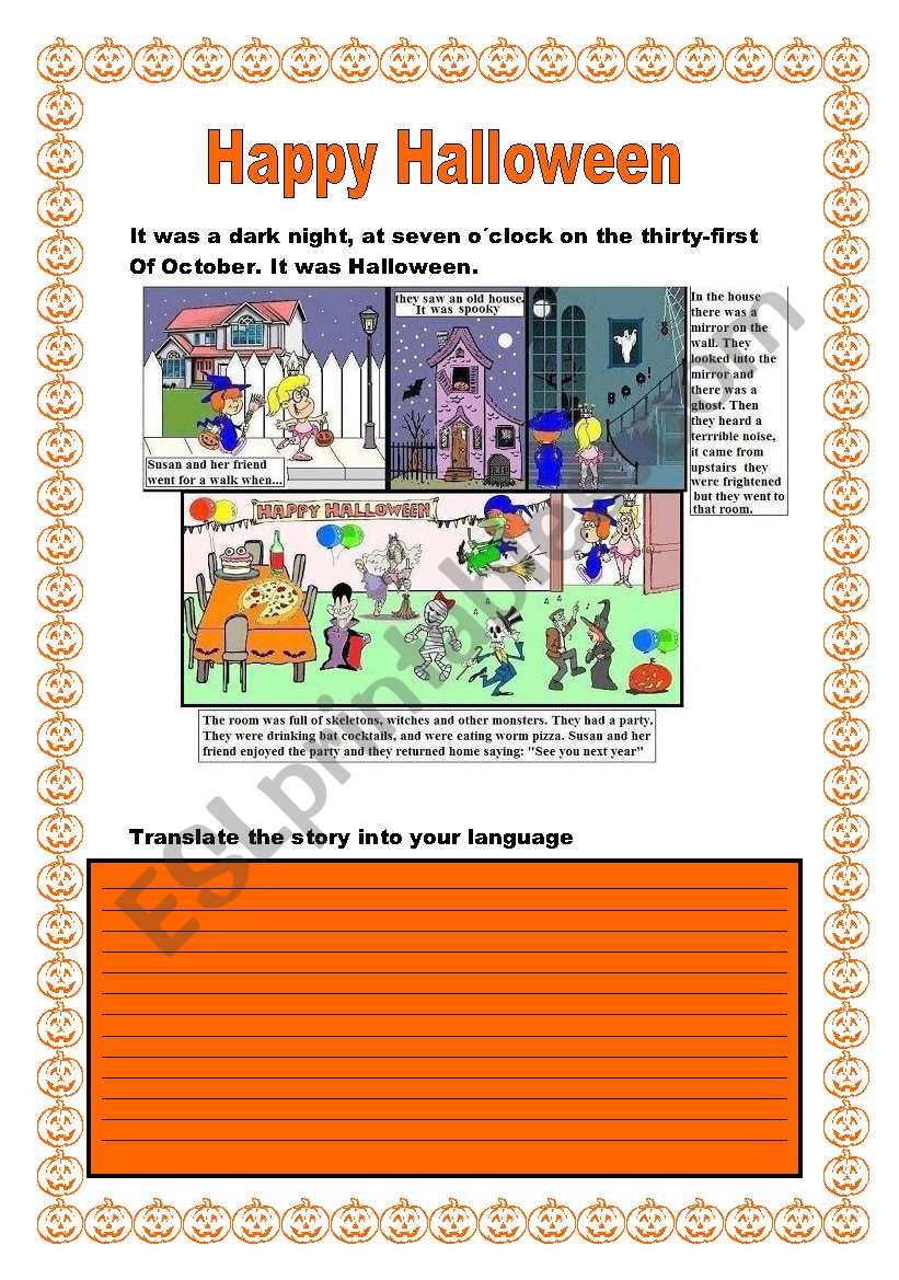 Happy Halloween worksheet