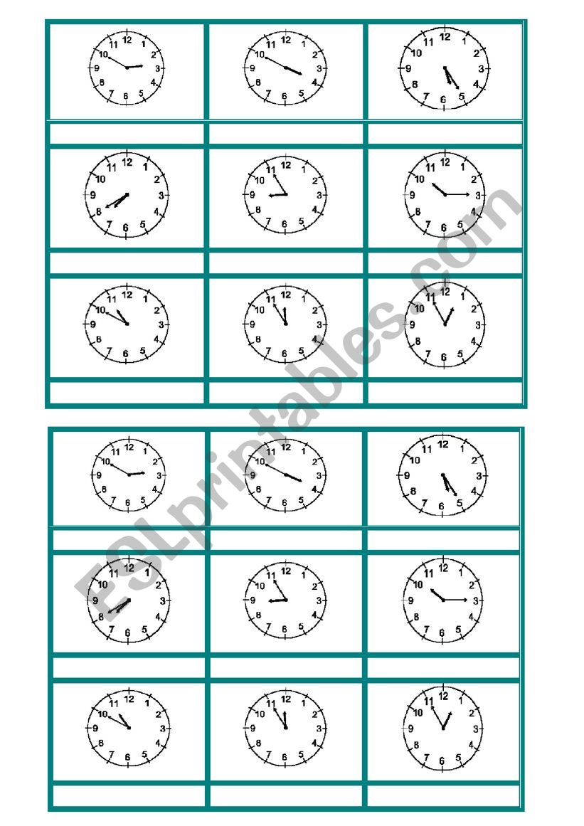 The time worksheet