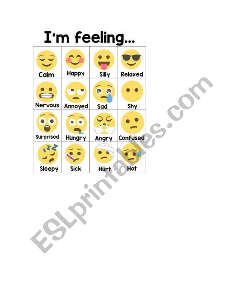 Feelings worksheet