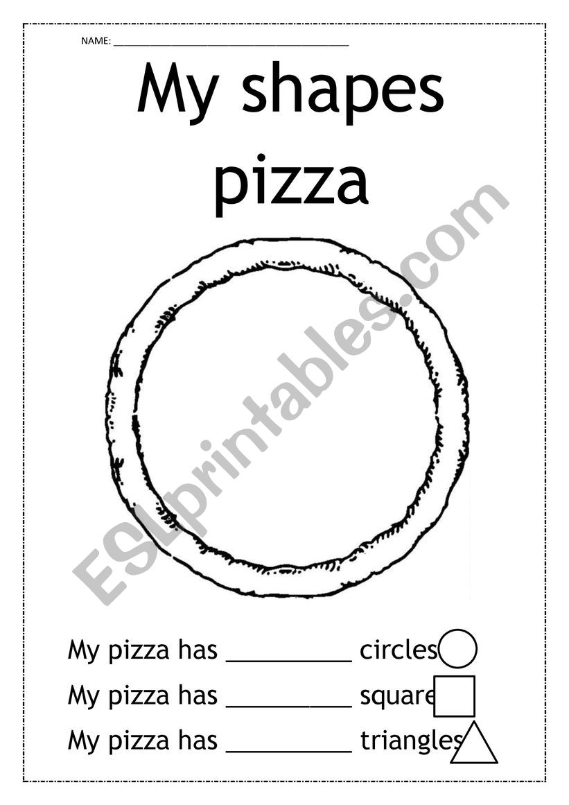 Shapes pizza worksheet