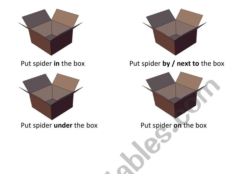 PREPOSITIONS OF PLACE worksheet