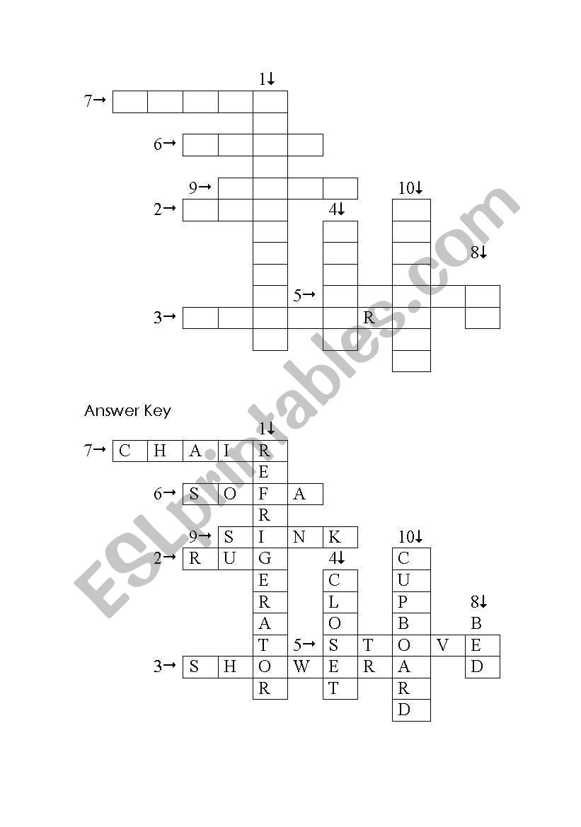 CROSSWORD worksheet