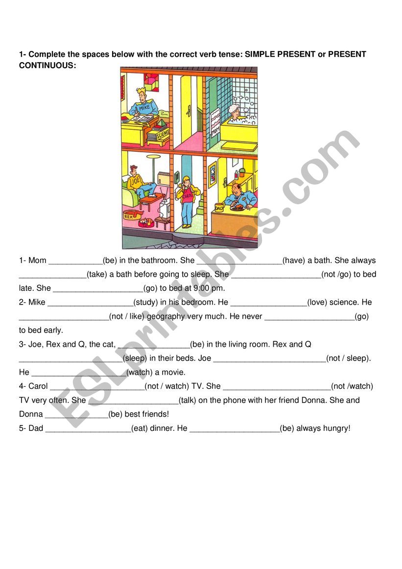 Read the text.  worksheet