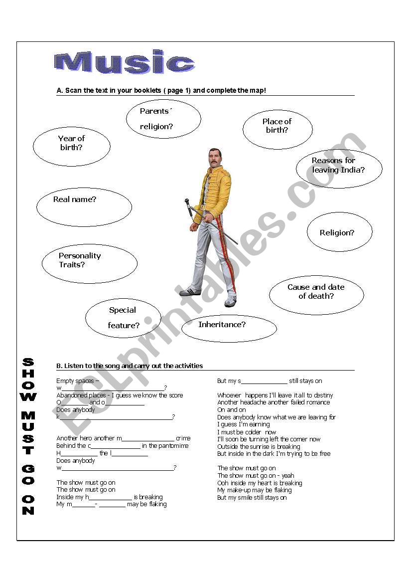 music worksheet for grade 6