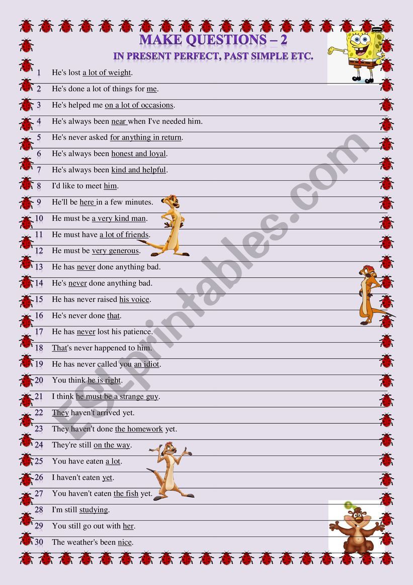 Practice QUESTION FORMATION - 2