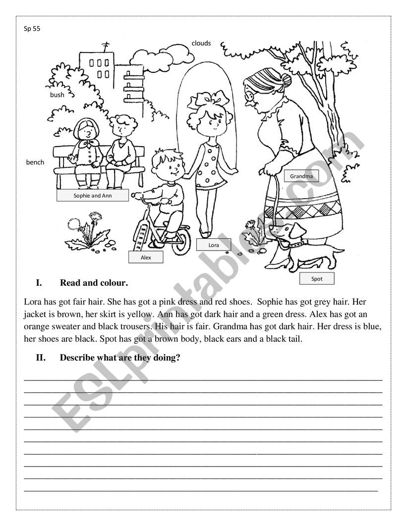 Present progressive worksheet