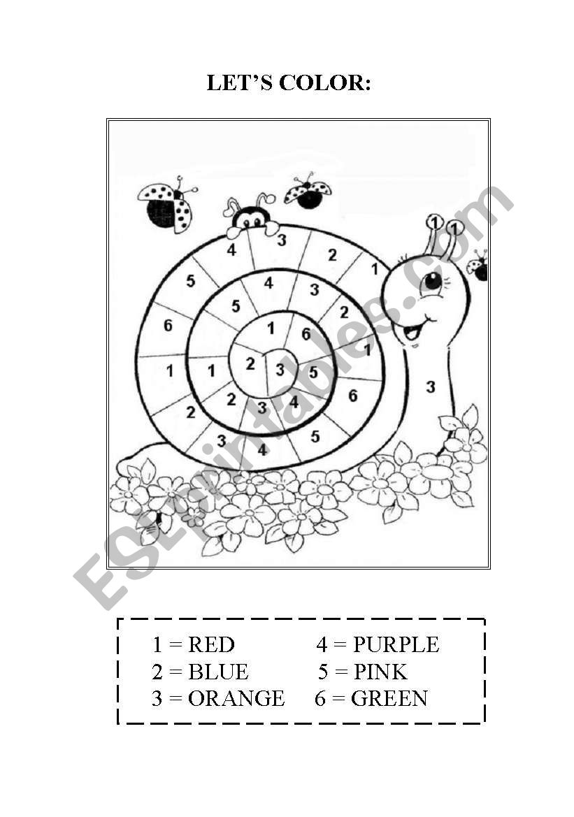 Lets color worksheet