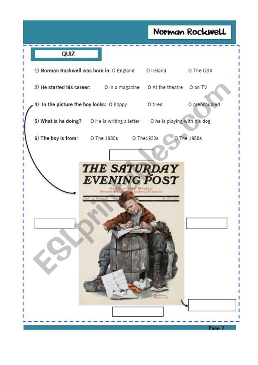 Norman Rockwell part2 worksheet