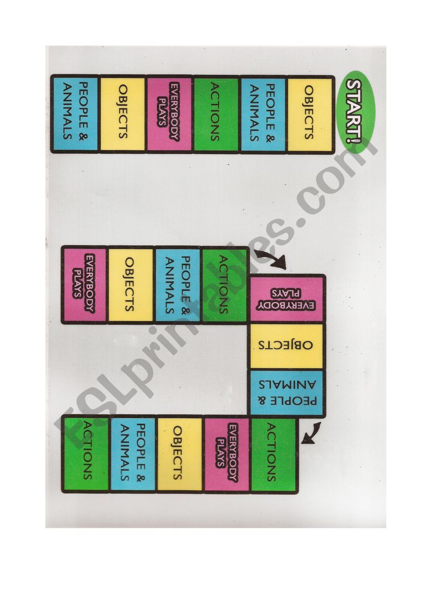 Board game board 1 worksheet