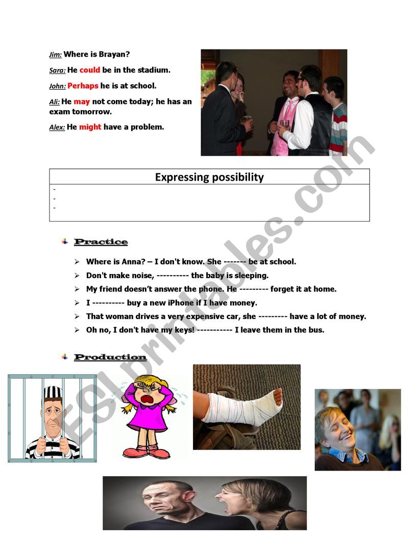 expressing possibility worksheet