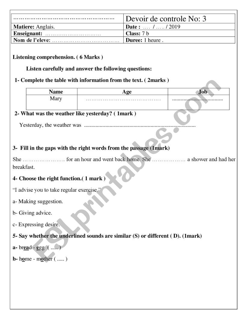 7th midterm test3 worksheet