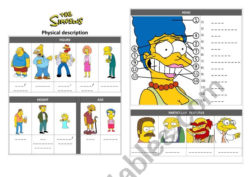 Physical description Simpsons theme