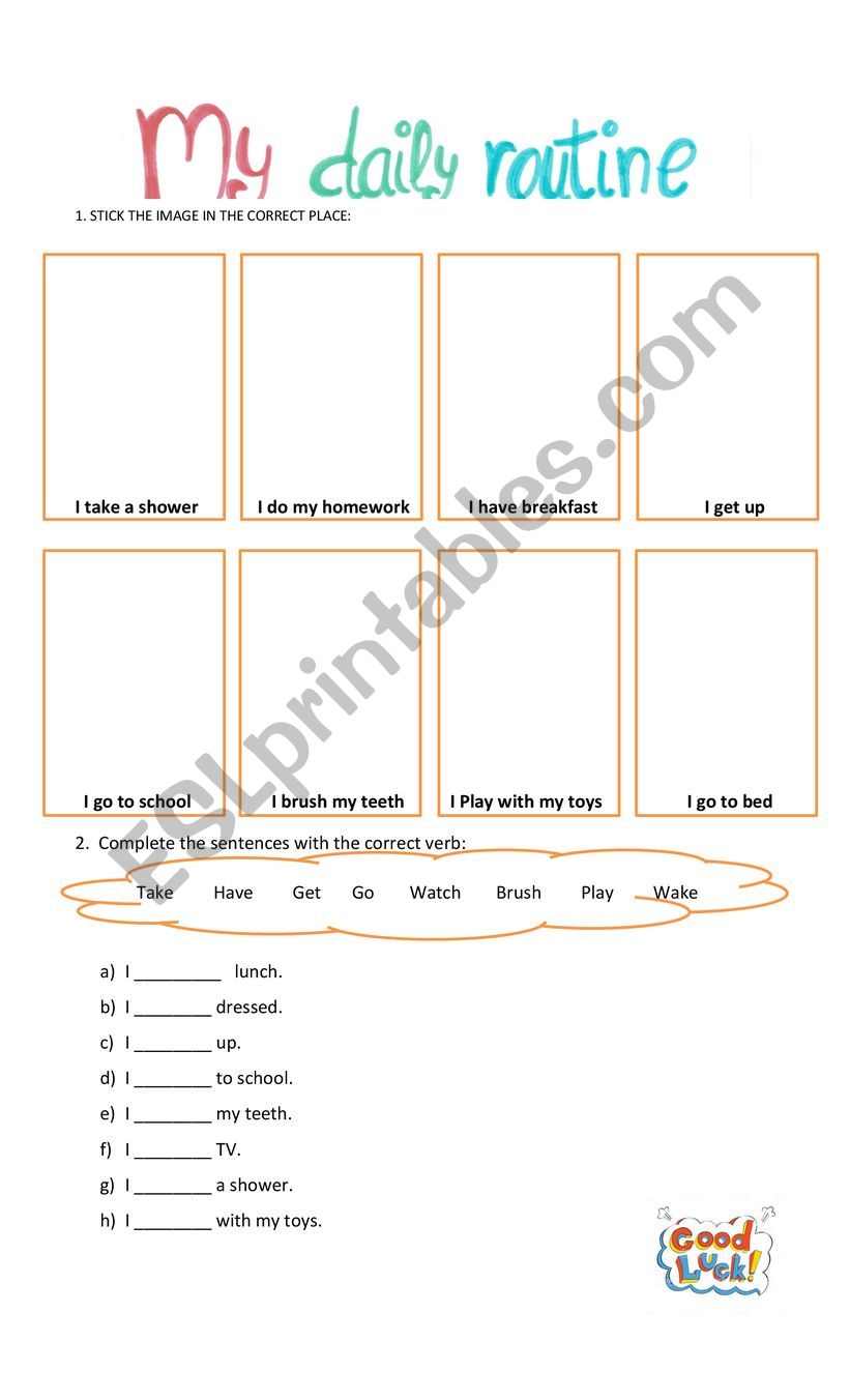 routine test worksheet