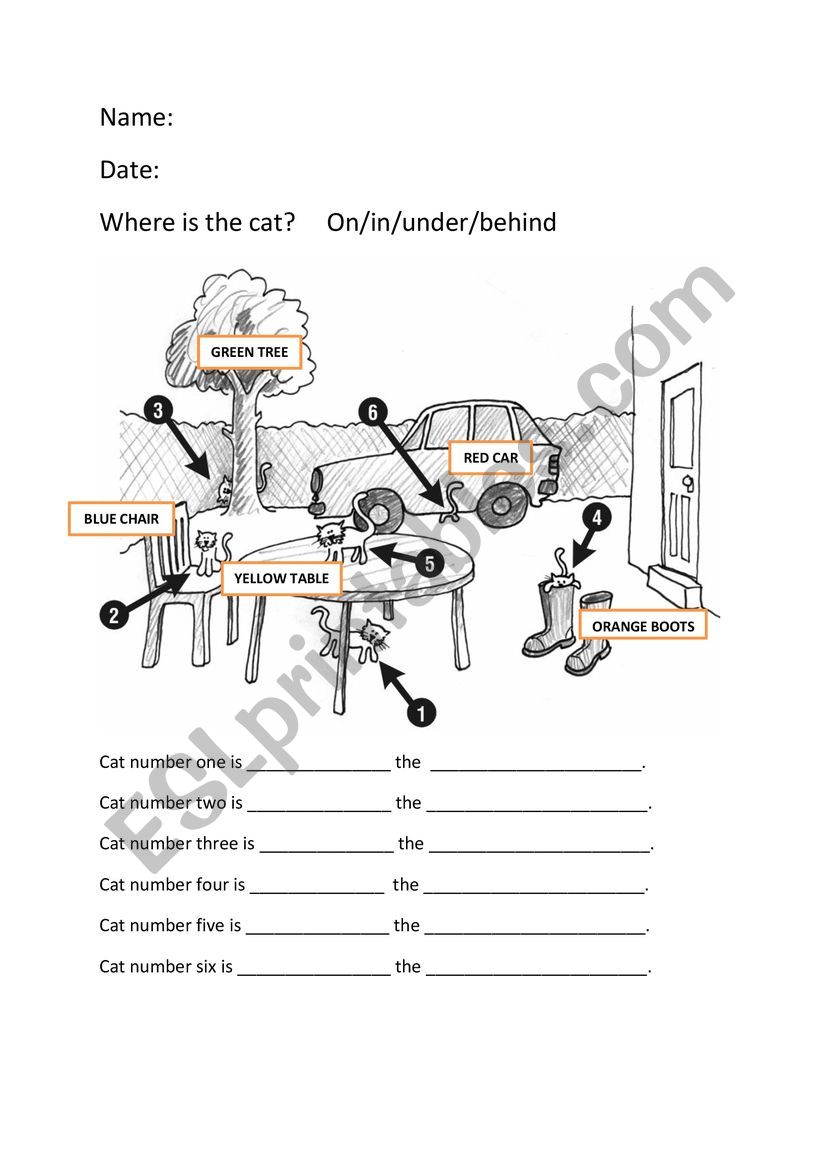 IN-ON-UNDER-BEHIND worksheet