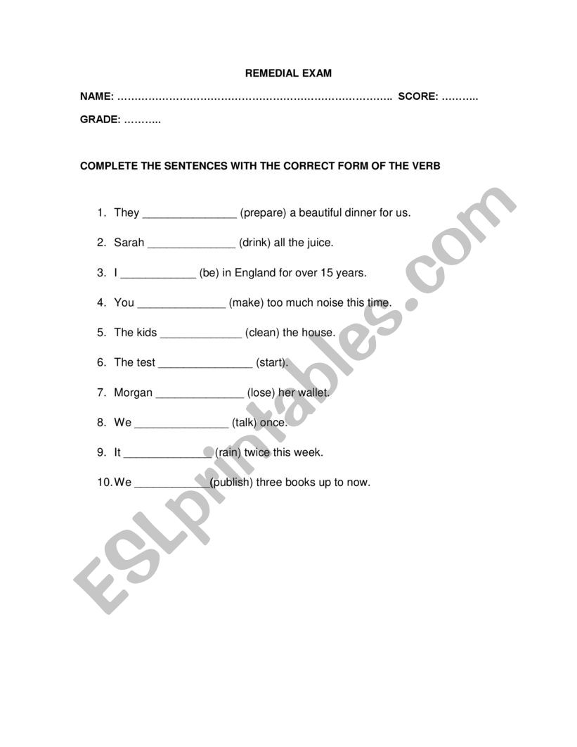 EXCELLENT worksheet