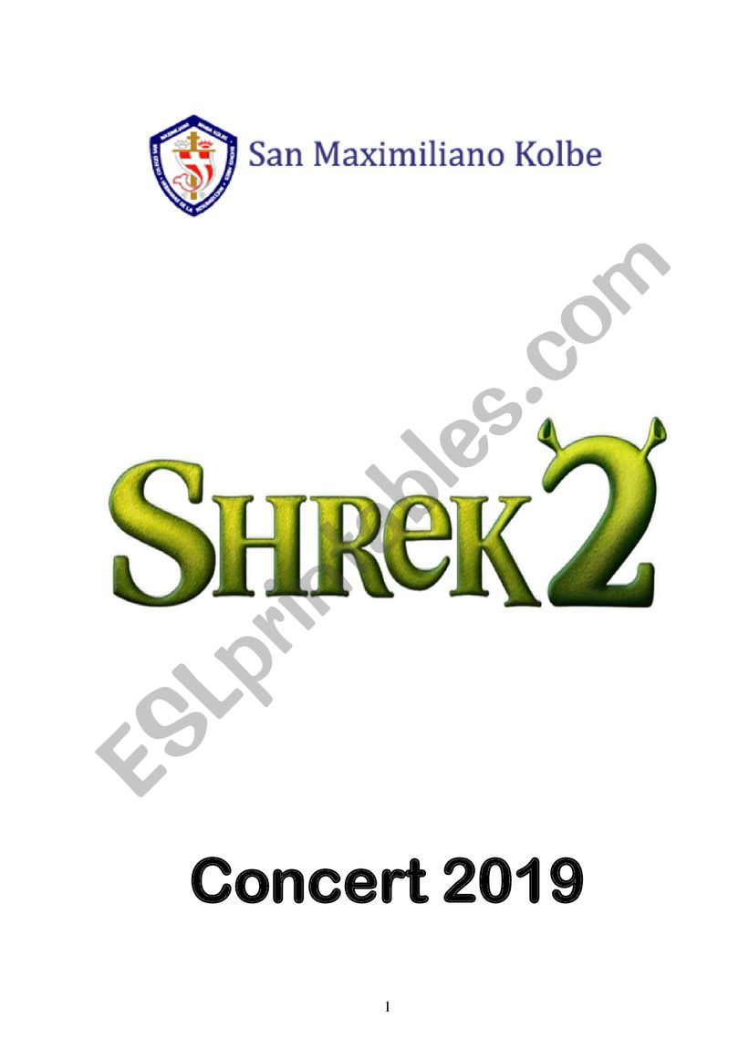 Shrek 2 Script worksheet