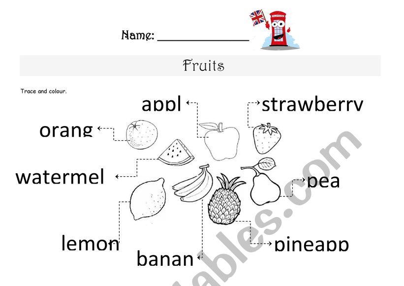 Fruit worksheet