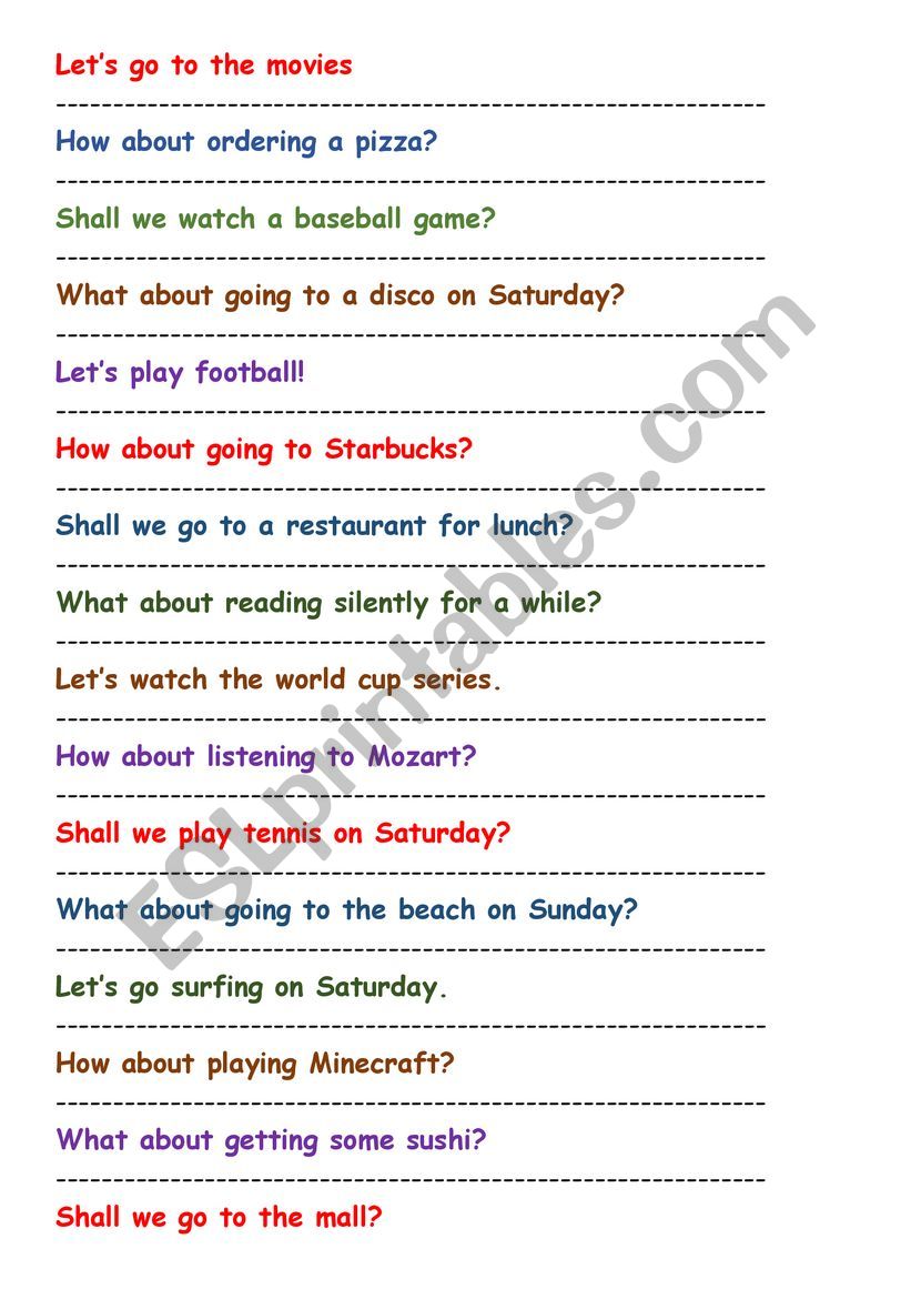 Invitations Ice Breaker worksheet