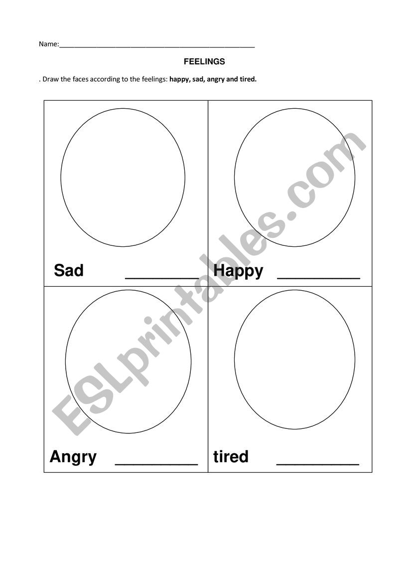 feelings worksheet