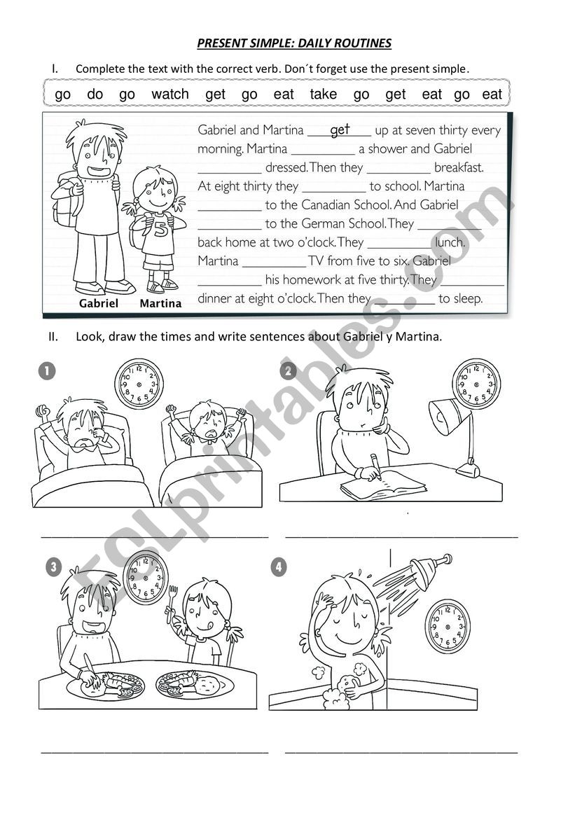 present simple worksheet