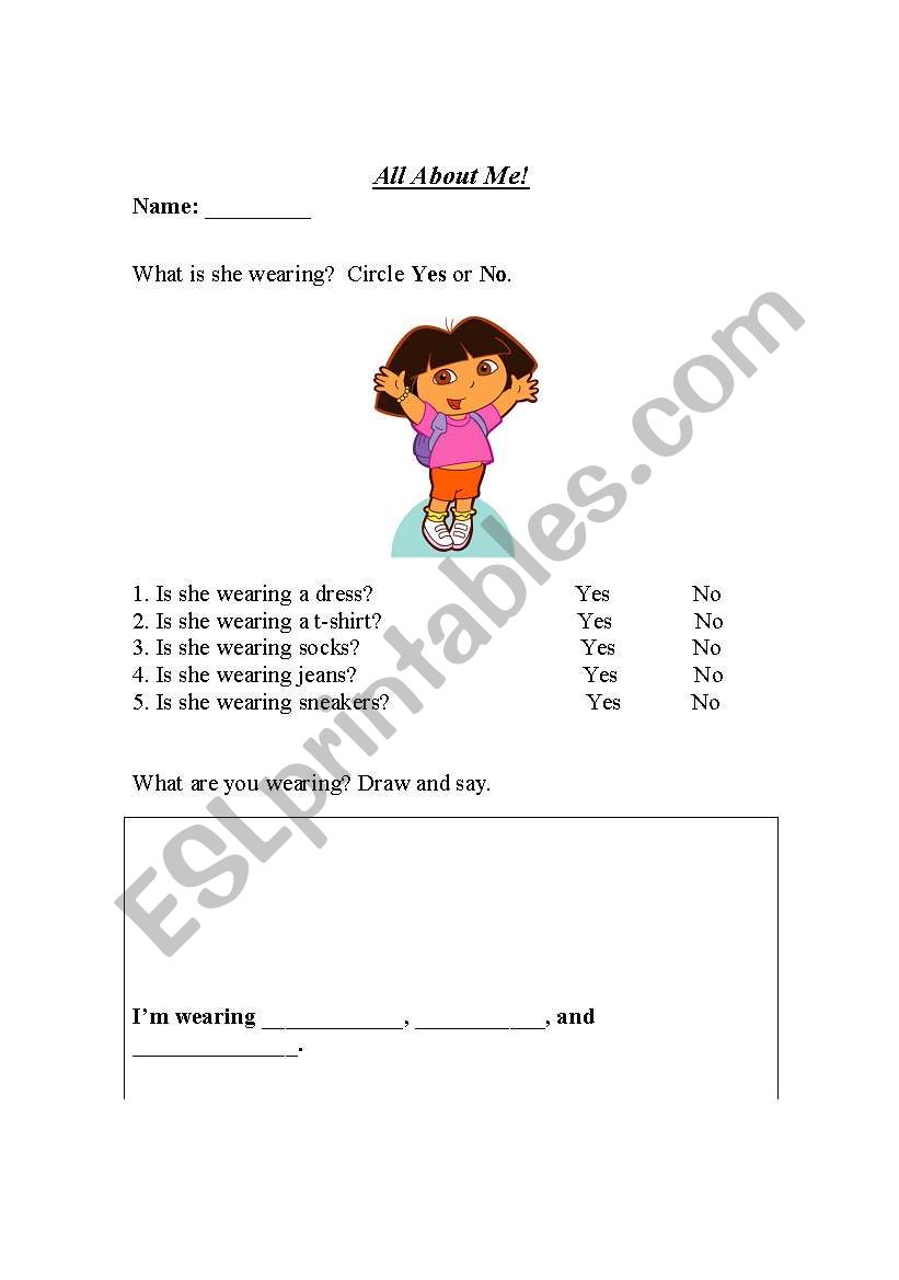 What are you wearing? worksheet