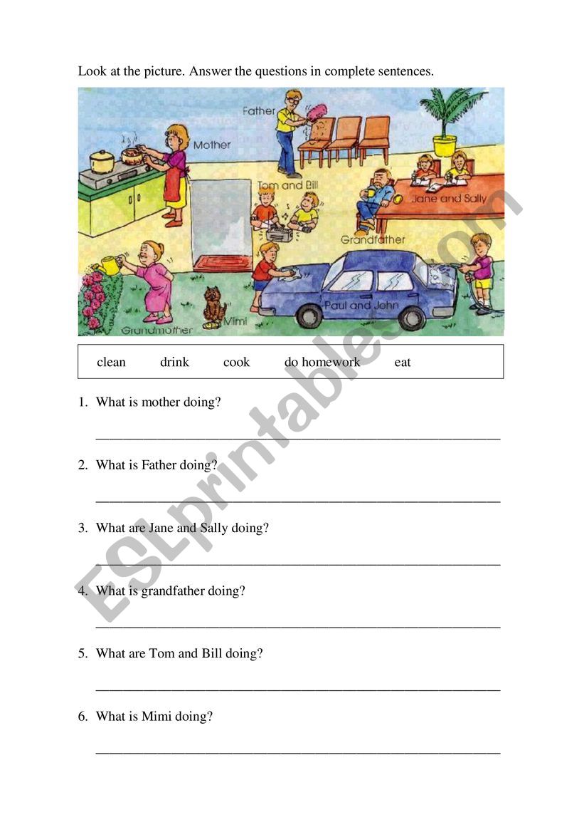 Present continuous tense - what are you doing