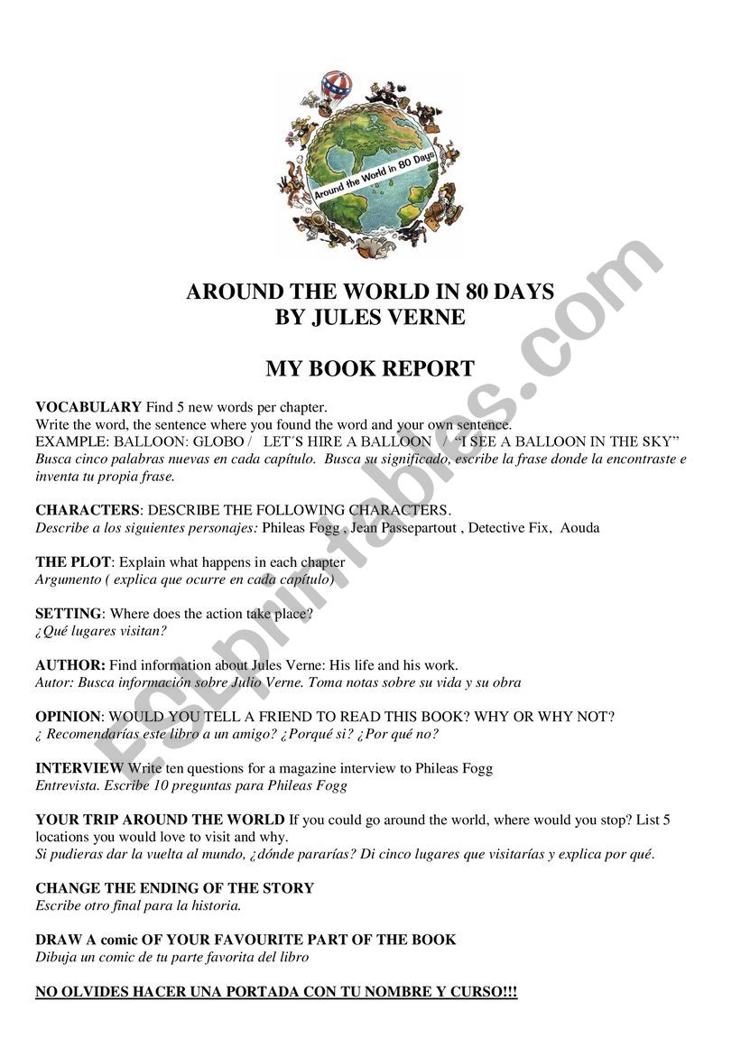 BOOK REPORT: Around the world in 80 days