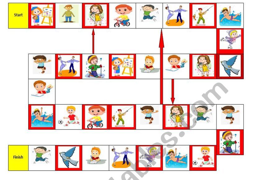 Can and Cant board game worksheet