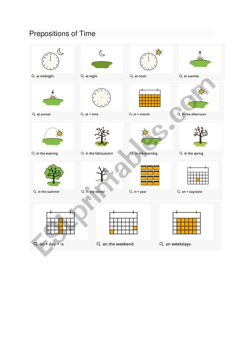 preposition worksheet