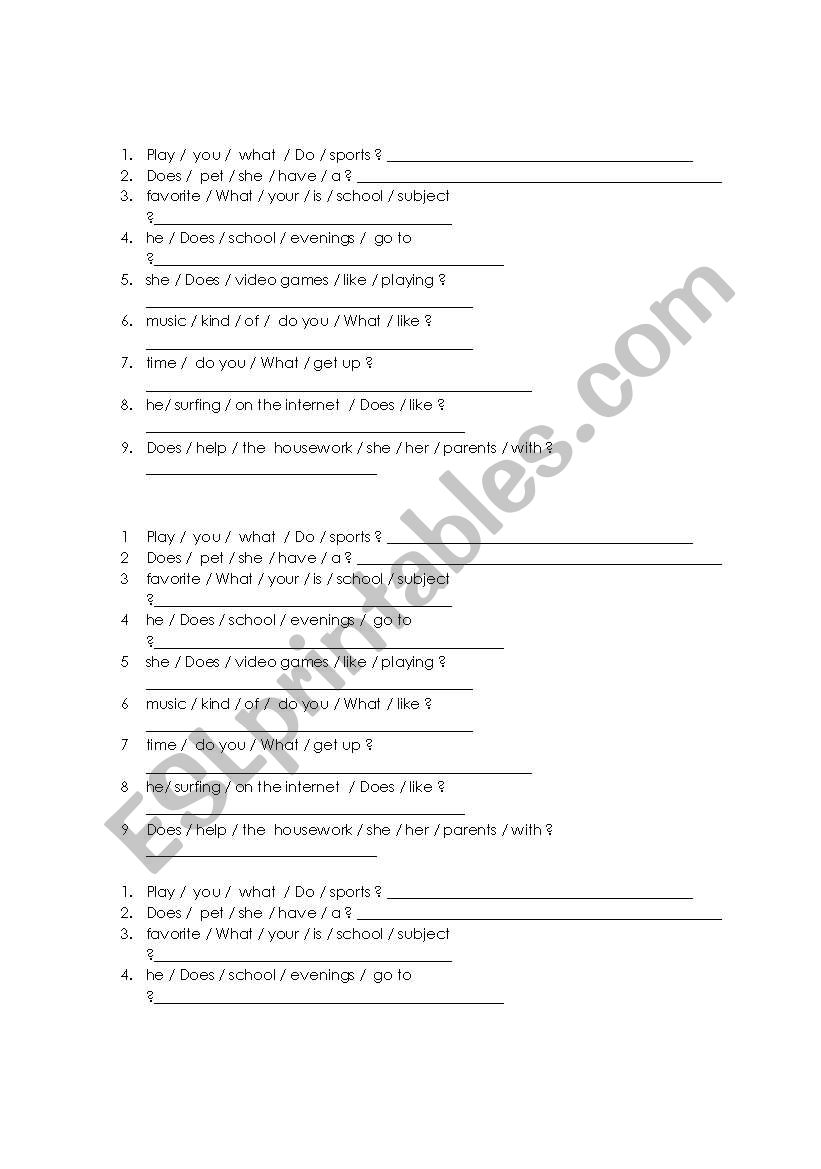 teen 4 unscramble the words to form a sentence